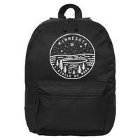 Minnesota 1858 State Of Minnesota 16 in Basic Backpack