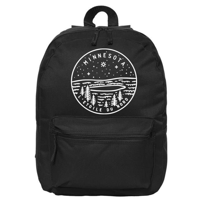 Minnesota 1858 State Of Minnesota 16 in Basic Backpack
