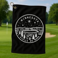 Minnesota 1858 State Of Minnesota Golf Towel