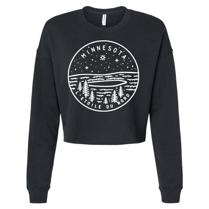 Minnesota 1858 State Of Minnesota Cropped Pullover Crew