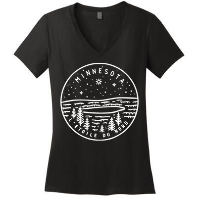 Minnesota 1858 State Of Minnesota Women's V-Neck T-Shirt