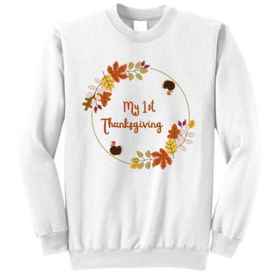 My 1st Thanksgiving. Thanksgiving Onepiece. Baby Thanksgiving. Turkey Day. Thank Sweatshirt