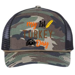 My 1st Turkey Day Thanksgiving Retro Rope Trucker Hat Cap