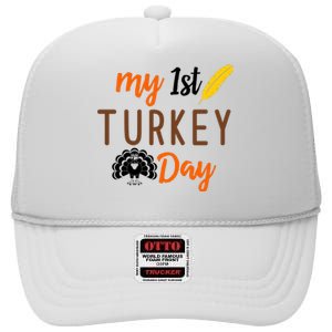 My 1st Turkey Day Thanksgiving High Crown Mesh Back Trucker Hat