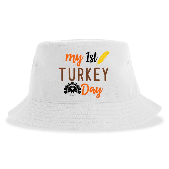 My 1st Turkey Day Thanksgiving Sustainable Bucket Hat