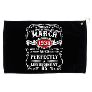 March 1938 The Man Myth Legend 85 Year Old Birthday Gifts Grommeted Golf Towel