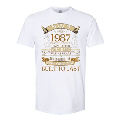 March 1987 Vintage 36th Birthday 36 Years Old Softstyle CVC T-Shirt