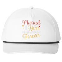 Married 1 Year 1st Wedding Anniversary Couples Matching Snapback Five-Panel Rope Hat