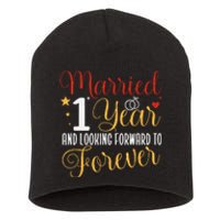 Married 1 Year 1st Wedding Anniversary Couples Matching Short Acrylic Beanie