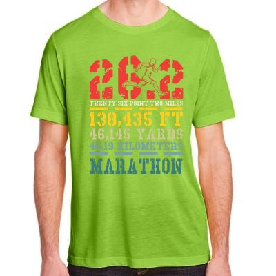 Marathoner 26 2 Math Miles Marathon Running Runner Gift Adult ChromaSoft Performance T-Shirt