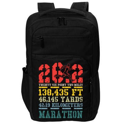 Marathoner 26 2 Math Miles Marathon Running Runner Gift Impact Tech Backpack