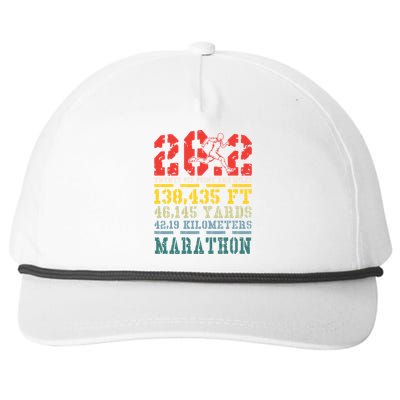 Marathoner 26 2 Math Miles Marathon Running Runner Gift Snapback Five-Panel Rope Hat