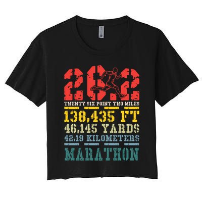 Marathoner 26 2 Math Miles Marathon Running Runner Gift Crop Top