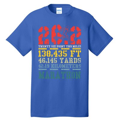 Marathoner 26 2 Math Miles Marathon Running Runner Gift Tall T-Shirt