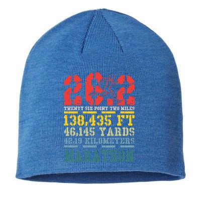 Marathoner 26 2 Math Miles Marathon Running Runner Gift Sustainable Beanie