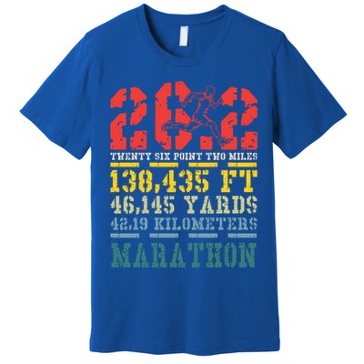 Marathoner 26 2 Math Miles Marathon Running Runner Gift Premium T-Shirt