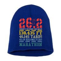 Marathoner 26 2 Math Miles Marathon Running Runner Gift Short Acrylic Beanie