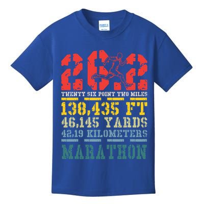 Marathoner 26 2 Math Miles Marathon Running Runner Gift Kids T-Shirt