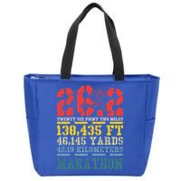 Marathoner 26 2 Math Miles Marathon Running Runner Gift Zip Tote Bag
