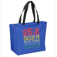 Marathoner 26 2 Math Miles Marathon Running Runner Gift Zip Tote Bag