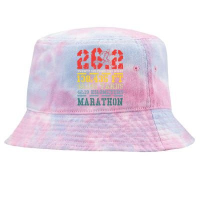 Marathoner 26 2 Math Miles Marathon Running Runner Gift Tie-Dyed Bucket Hat