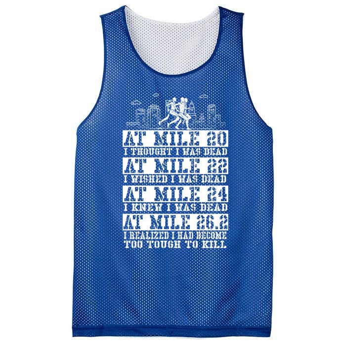 Marathoner 26 2 Miles Marathon Running Runner Great Gift Mesh Reversible Basketball Jersey Tank