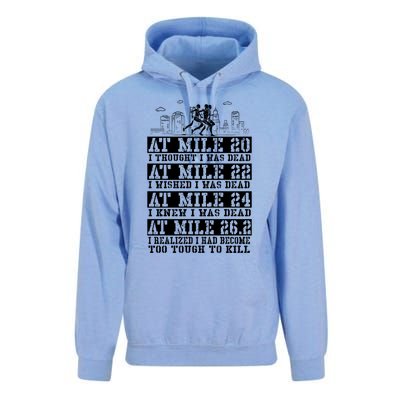 Marathoner 26 2 Miles Marathon Running Runner Great Gift Unisex Surf Hoodie