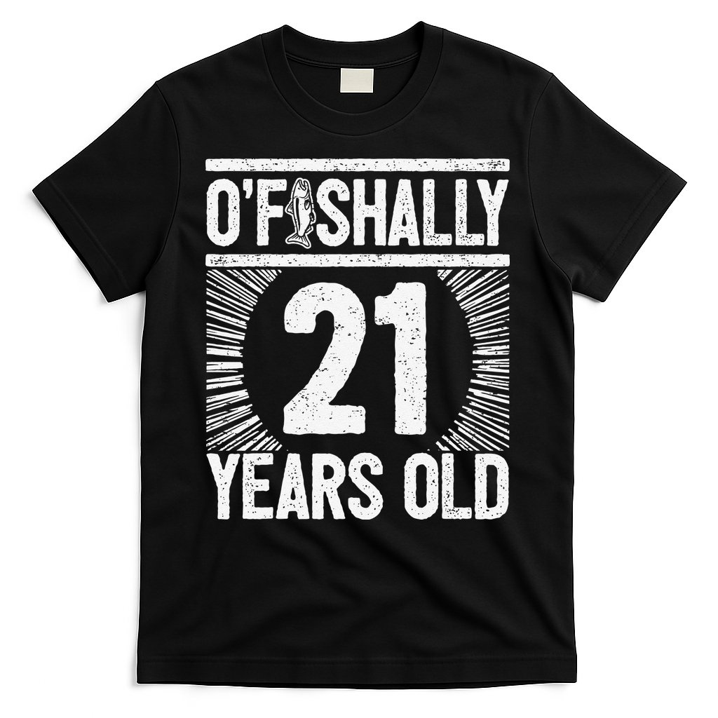 Milestone 21st Birthday 21 Years Old Angler T-Shirt