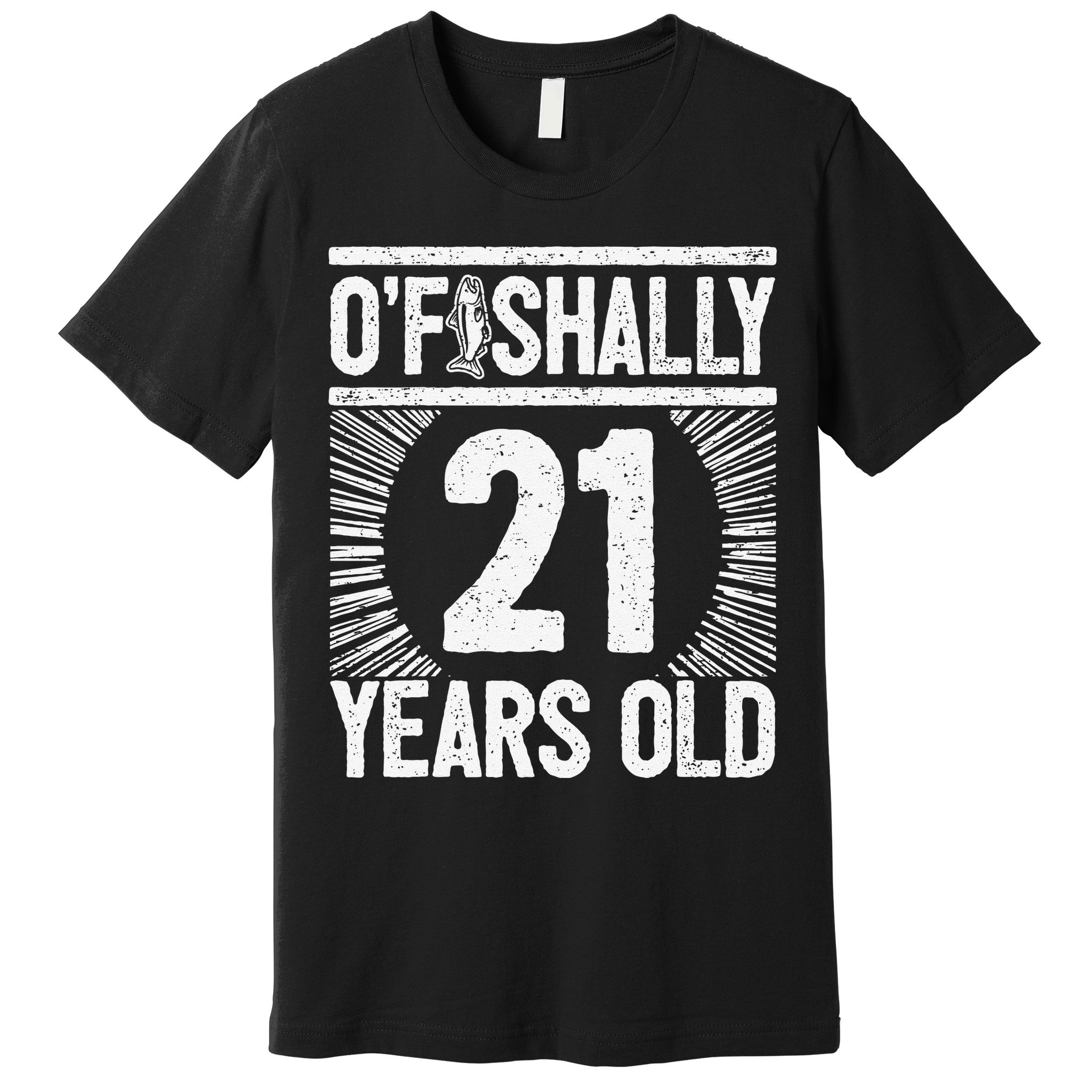 Milestone 21st Birthday 21 Years Old Angler Premium T-Shirt