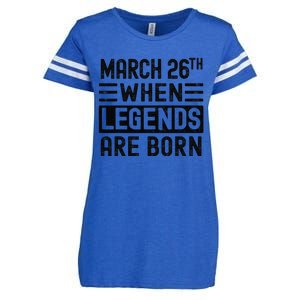 March 26th Bday March 26 Birthday Gift Enza Ladies Jersey Football T-Shirt