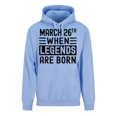 March 26th Bday March 26 Birthday Gift Unisex Surf Hoodie