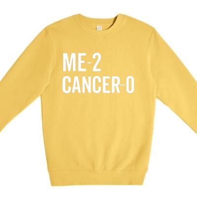 Me 2 Cancer 0 I Beat Cancer Twice Brave Survivor Cute Premium Crewneck Sweatshirt