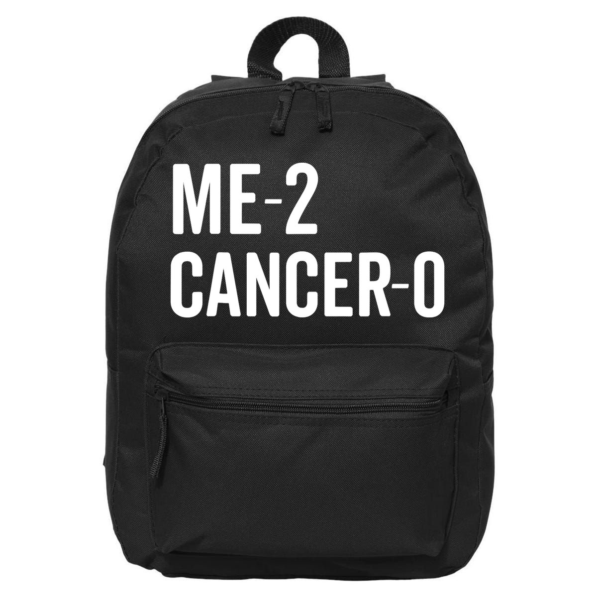 Me 2 Cancer 0 I Beat Cancer Twice Brave Survivor Cute 16 in Basic Backpack