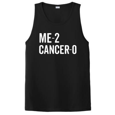 Me 2 Cancer 0 I Beat Cancer Twice Brave Survivor Cute PosiCharge Competitor Tank