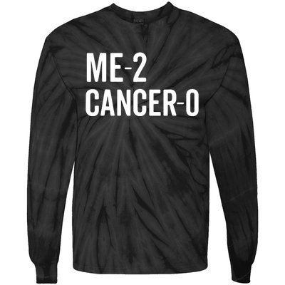 Me 2 Cancer 0 I Beat Cancer Twice Brave Survivor Cute Tie-Dye Long Sleeve Shirt