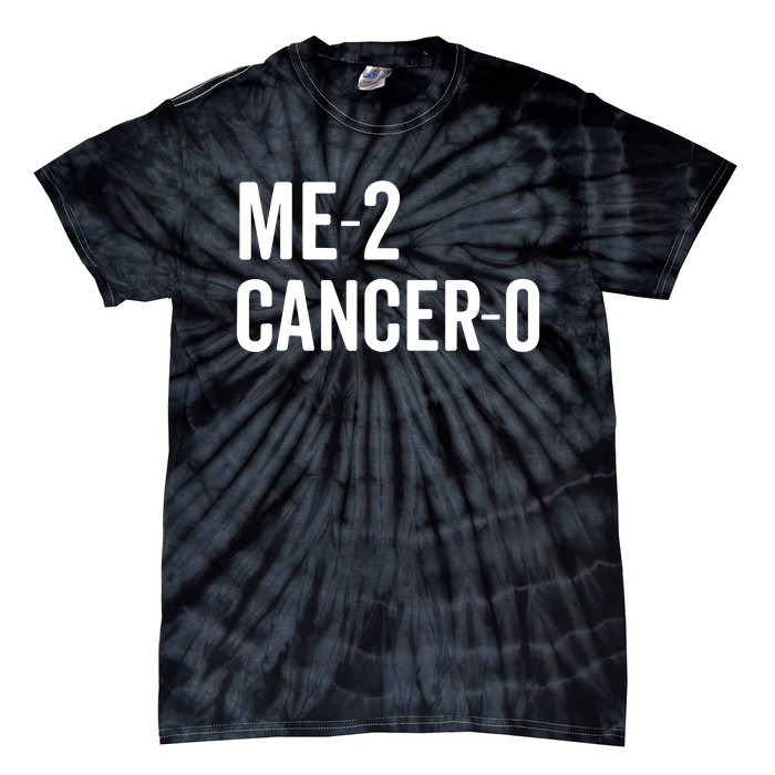 Me 2 Cancer 0 I Beat Cancer Twice Brave Survivor Cute Tie-Dye T-Shirt