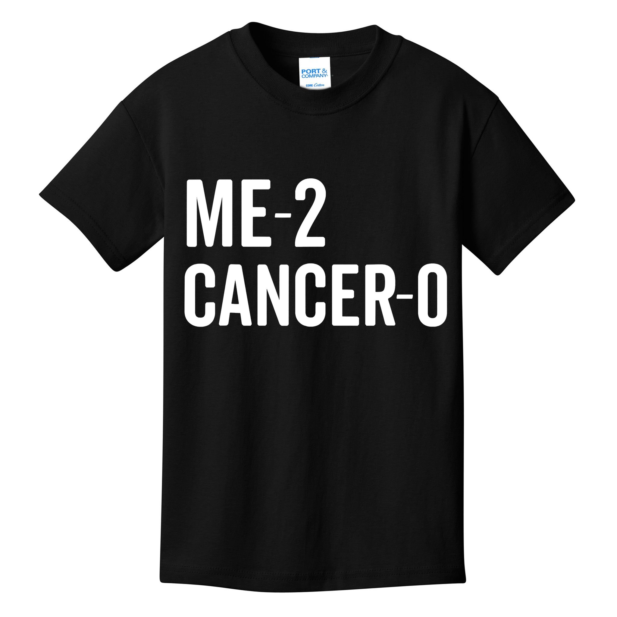 Me 2 Cancer 0 I Beat Cancer Twice Brave Survivor Cute Kids T-Shirt
