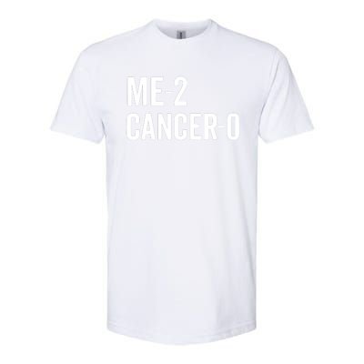 Me 2 Cancer 0 I Beat Cancer Twice Brave Survivor Cute Softstyle CVC T-Shirt