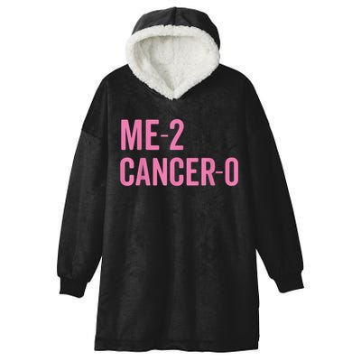 Me 2 Cancer 0 I Beat Breast Cancer Twice Survivor Cute Hooded Wearable Blanket