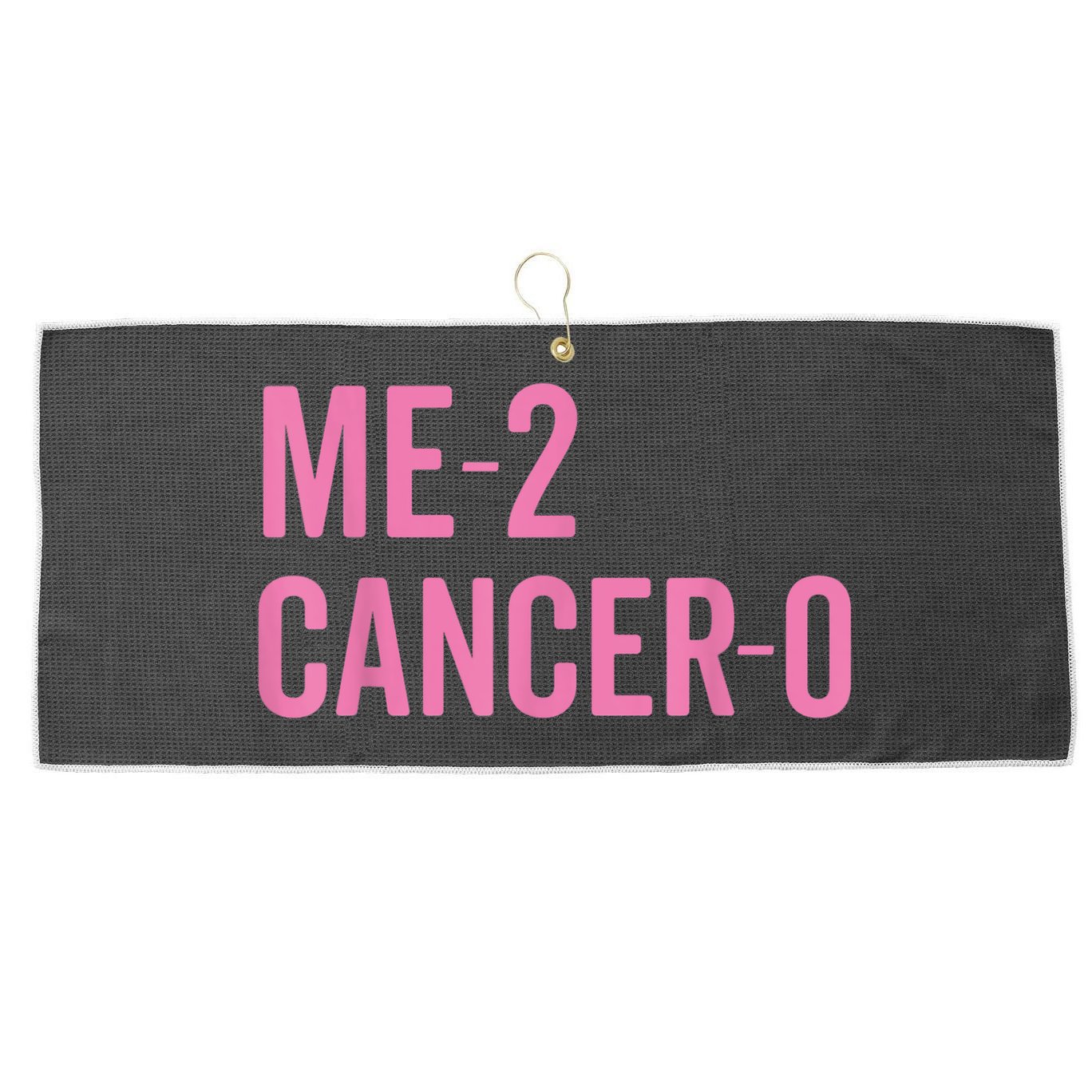 Me 2 Cancer 0 I Beat Breast Cancer Twice Survivor Cute Large Microfiber Waffle Golf Towel