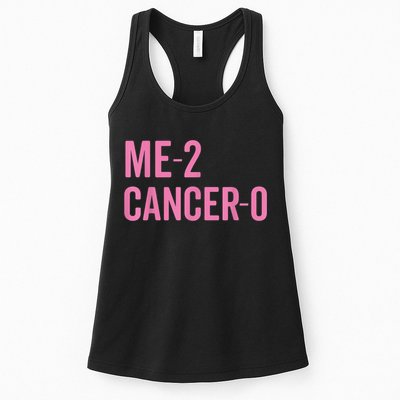 Me 2 Cancer 0 I Beat Breast Cancer Twice Survivor Cute Womens Tank Top