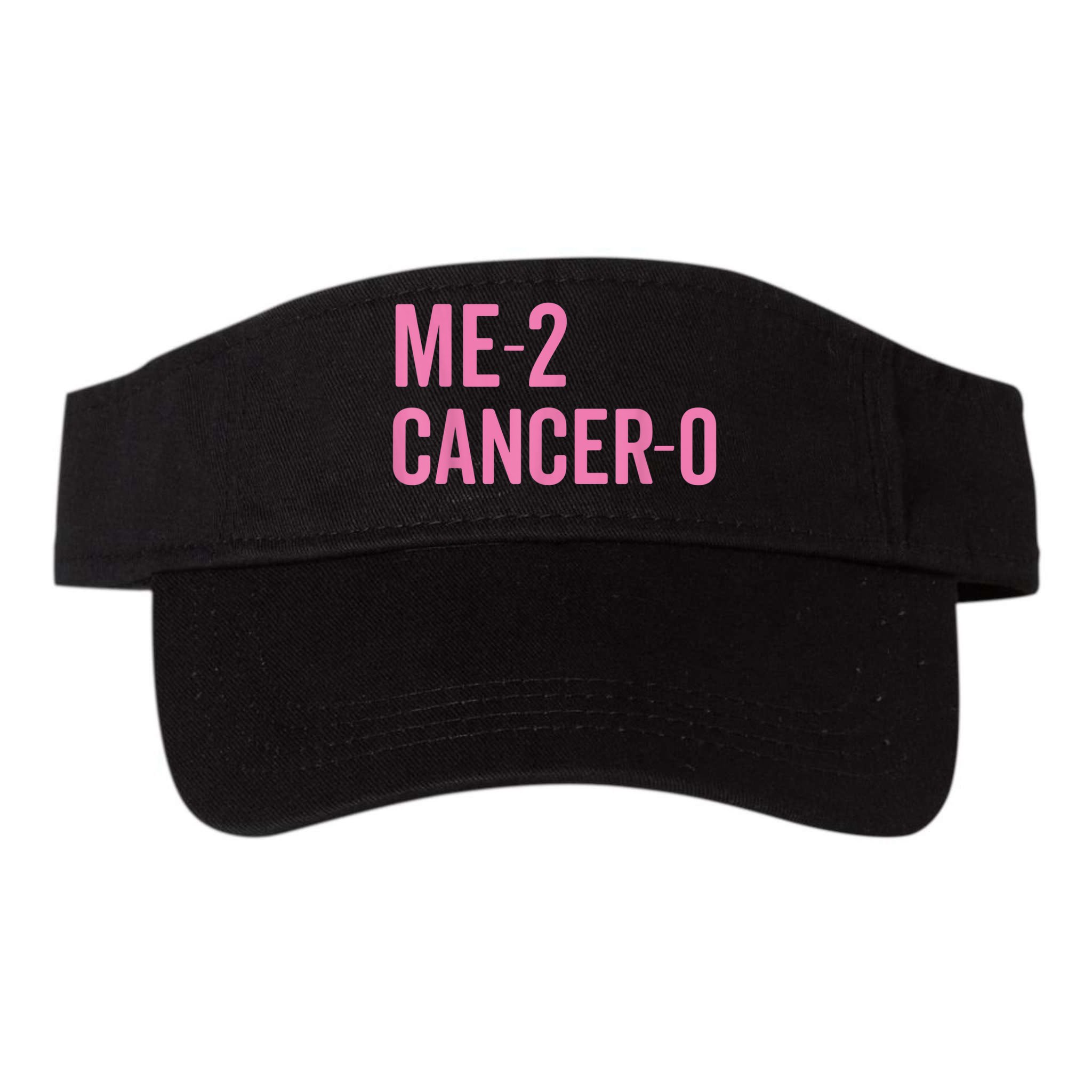 Me 2 Cancer 0 I Beat Breast Cancer Twice Survivor Cute Visor
