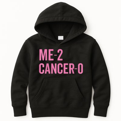 Me 2 Cancer 0 I Beat Breast Cancer Twice Survivor Cute Kids Hoodie