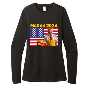 Mcdon 2024 Donald Trump Election Cookie Fries Fast Food Womens CVC Long Sleeve Shirt