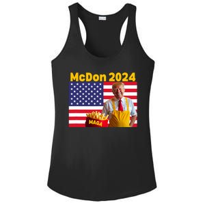 Mcdon 2024 Donald Trump Election Cookie Fries Fast Food Ladies PosiCharge Competitor Racerback Tank