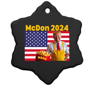 Mcdon 2024 Donald Trump Election Cookie Fries Fast Food Ceramic Star Ornament