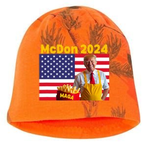 Mcdon 2024 Donald Trump Election Cookie Fries Fast Food Kati - Camo Knit Beanie