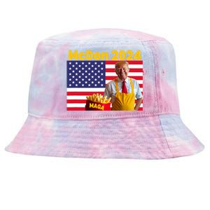 Mcdon 2024 Donald Trump Election Cookie Fries Fast Food Tie-Dyed Bucket Hat