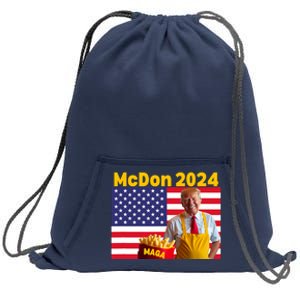 Mcdon 2024 Donald Trump Election Cookie Fries Fast Food Sweatshirt Cinch Pack Bag