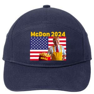 Mcdon 2024 Donald Trump Election Cookie Fries Fast Food 7-Panel Snapback Hat